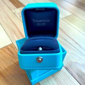 Tiffany engagement ring box - blue leather
